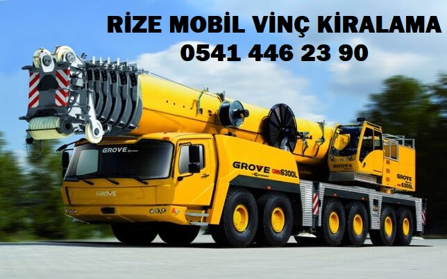 rizede vinç mobil vinç kiralama